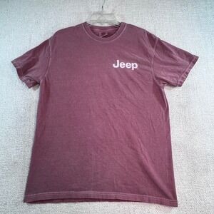 Jeep Comfort Colors T Shirt Catch A Wave Graphic Tee‎ Maroon Medium